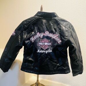 Harley-Davidson Child’s Black Jacket with Pink Embroidery